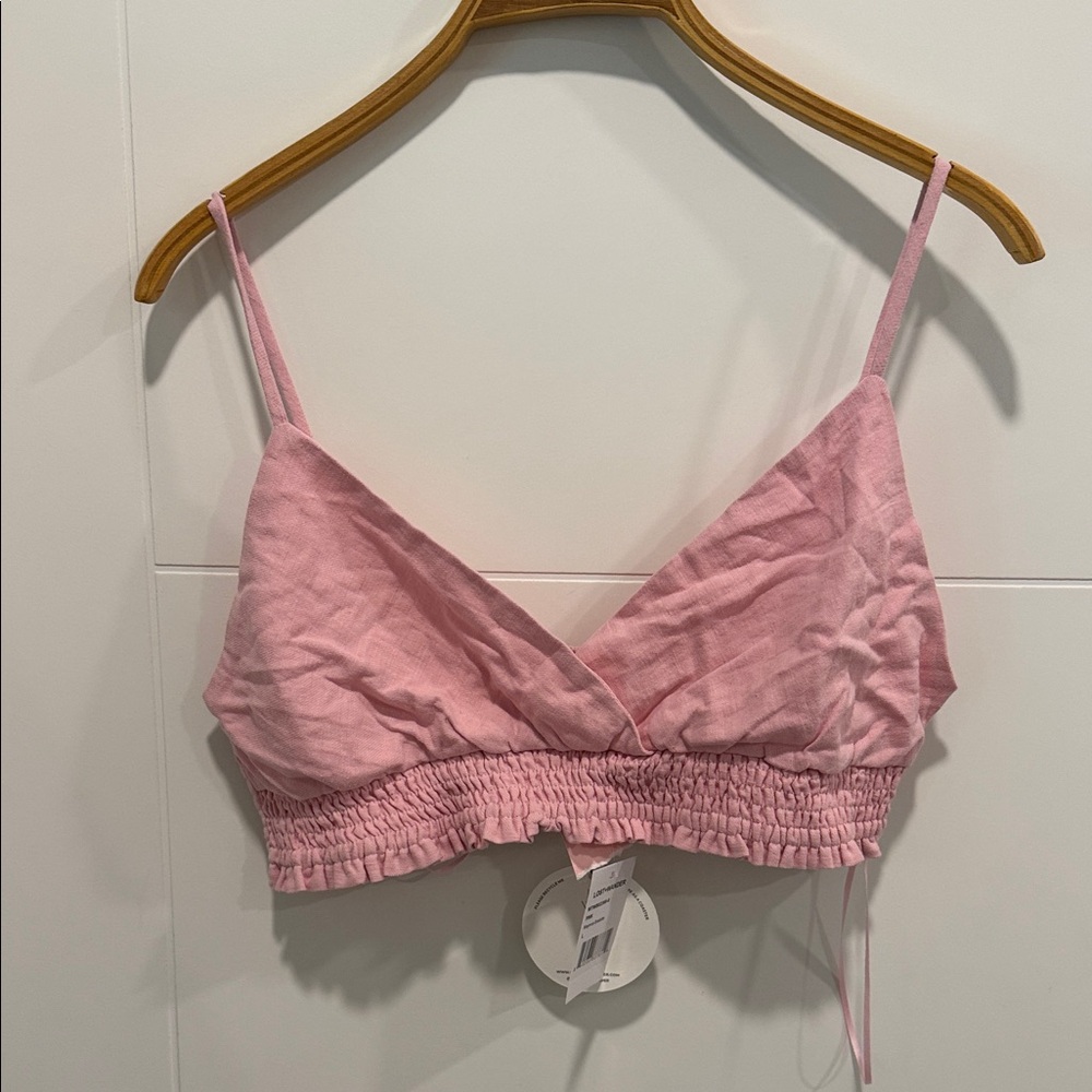 Lost + Wander Blush Pink crop top size large